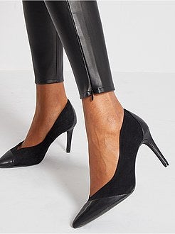 Calças em pele sintética - Kiabi