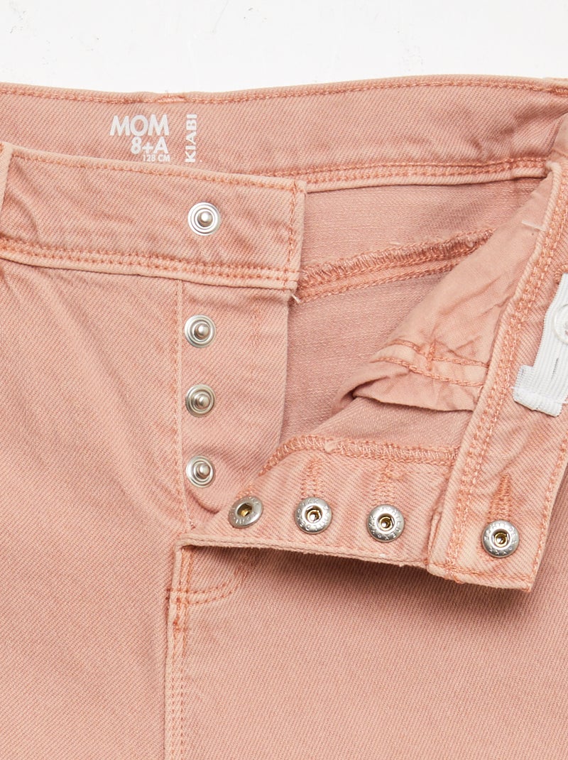 Calças em sarja  - Corte mais confortável Rosa - Kiabi