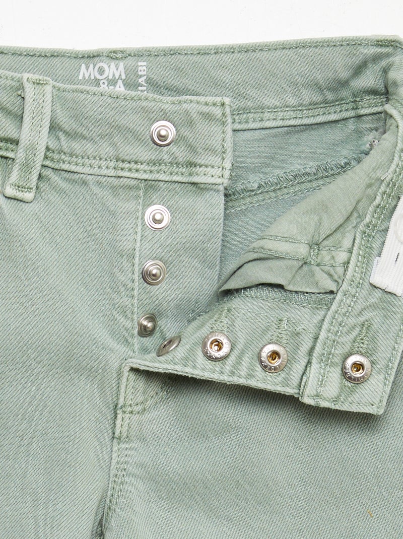 Calças em sarja  - Corte mais justo VERDE - Kiabi