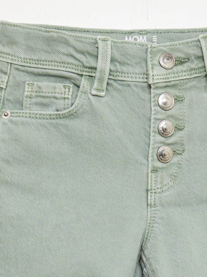 Calças em sarja  - Corte mais justo VERDE - Kiabi