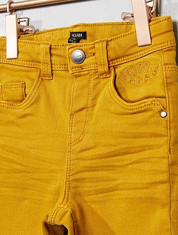 Calças em sarja de corte slim - Kiabi