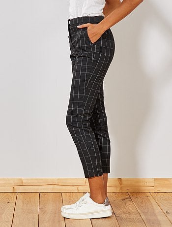 Mulher do 34 até 48 - Calças escocesas slim fit - Kiabi