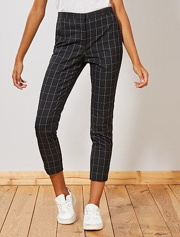 Mulher do 34 até 48 - Calças escocesas slim fit - Kiabi
