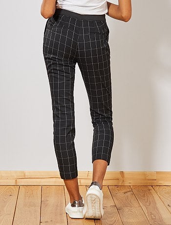 Mulher do 34 até 48 - Calças escocesas slim fit - Kiabi