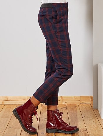 Mulher do 34 até 48 - Calças escocesas slim fit - Kiabi