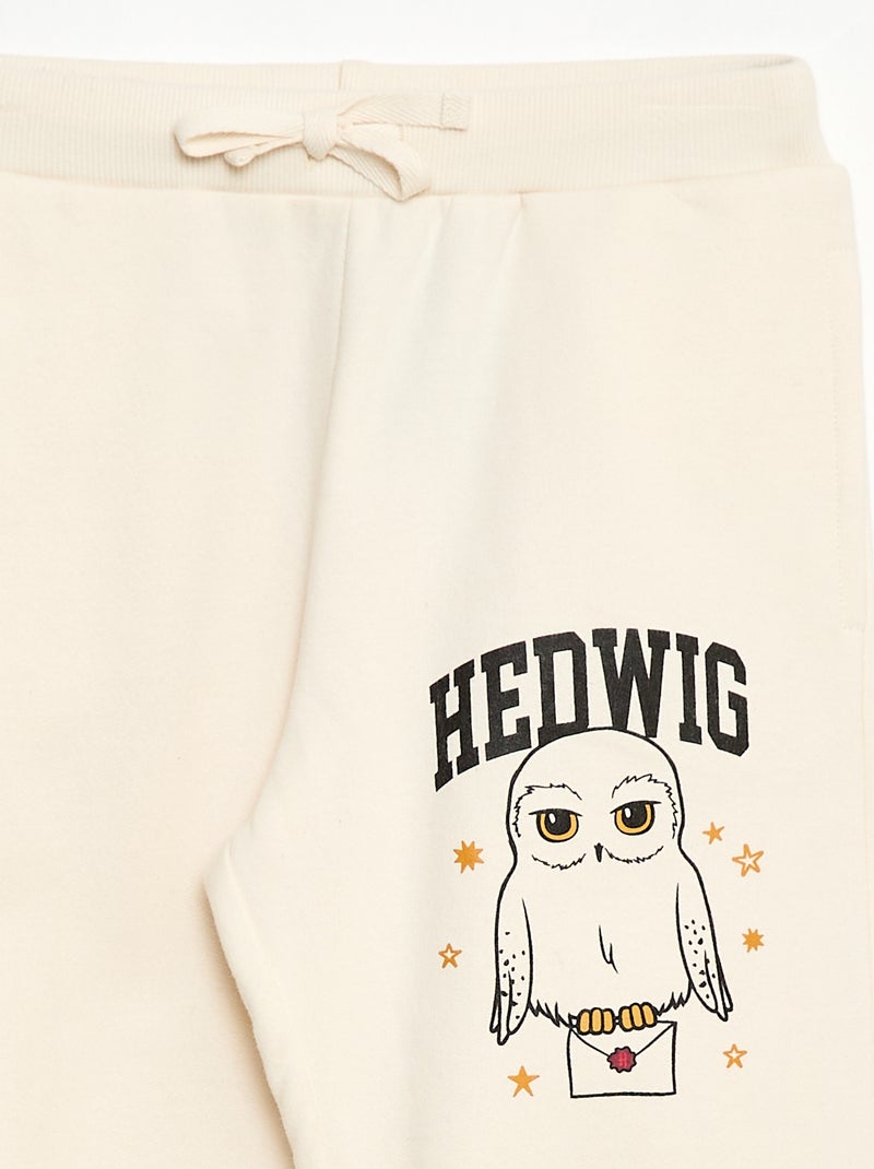Calças estampadas 'Harry Potter' em polar liso Branco - Kiabi