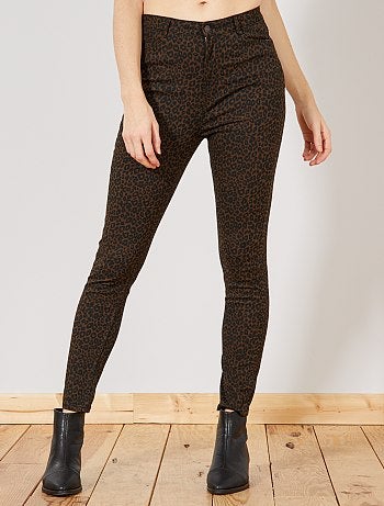 Calças estampadas 'leopardo' - Kiabi