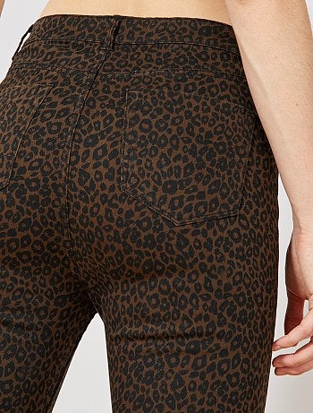 Calças estampadas 'leopardo' - Kiabi