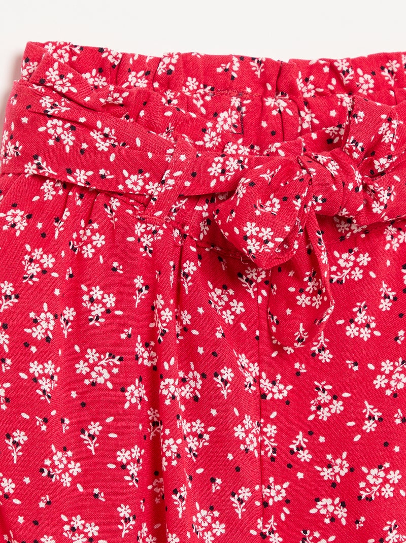 Calças estampadas Vermelho - Kiabi