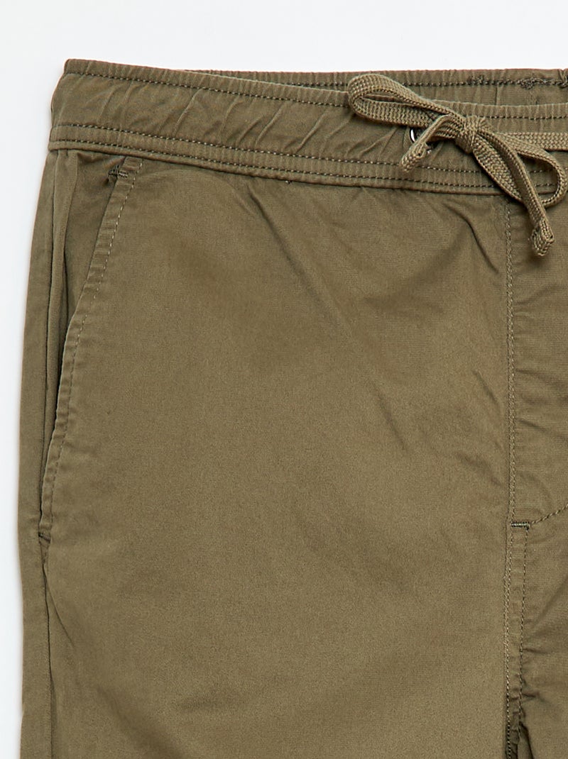 Calças estilo 'fato de treino' Caqui - Kiabi