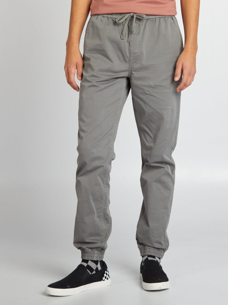 Calças estilo 'fato de treino' CINZA - Kiabi