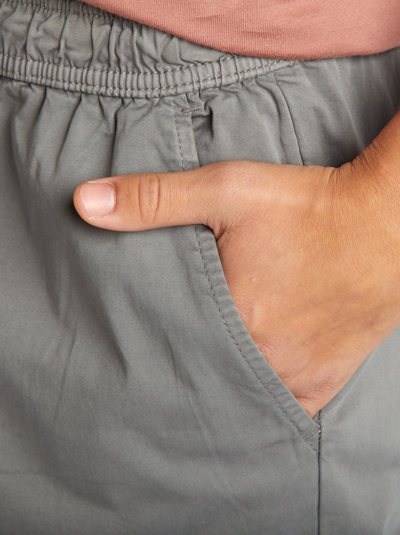 Calças estilo 'fato de treino' CINZA - Kiabi