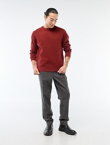 Calças estilo "jogger" aos quadrados