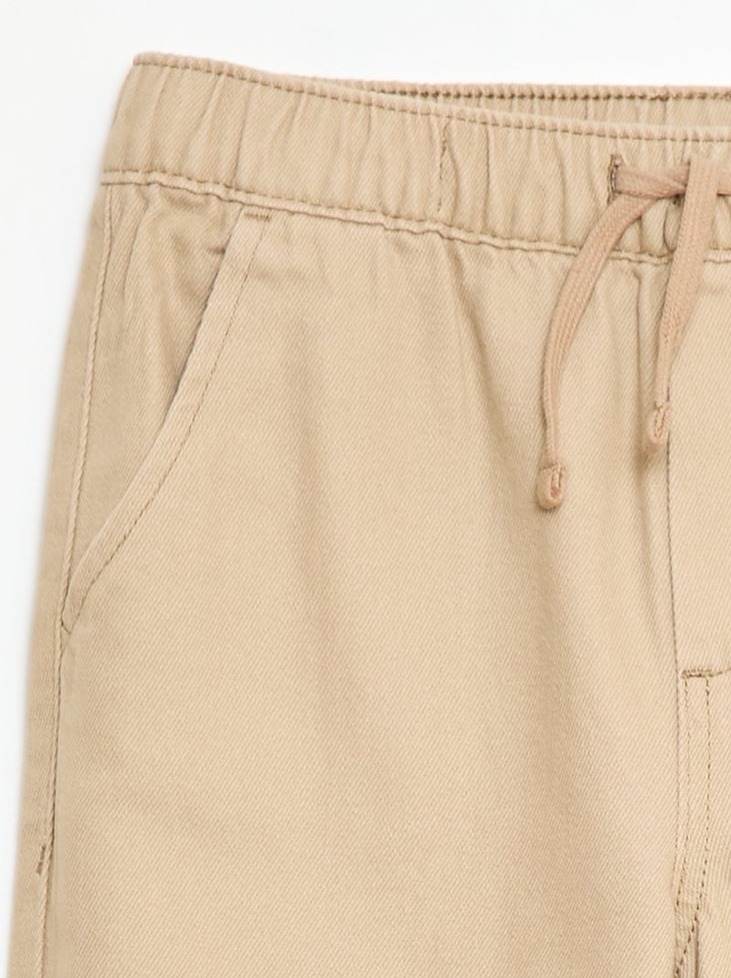 Calças estilo jogger Bege - Kiabi