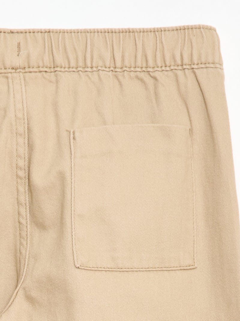 Calças estilo jogger Bege - Kiabi