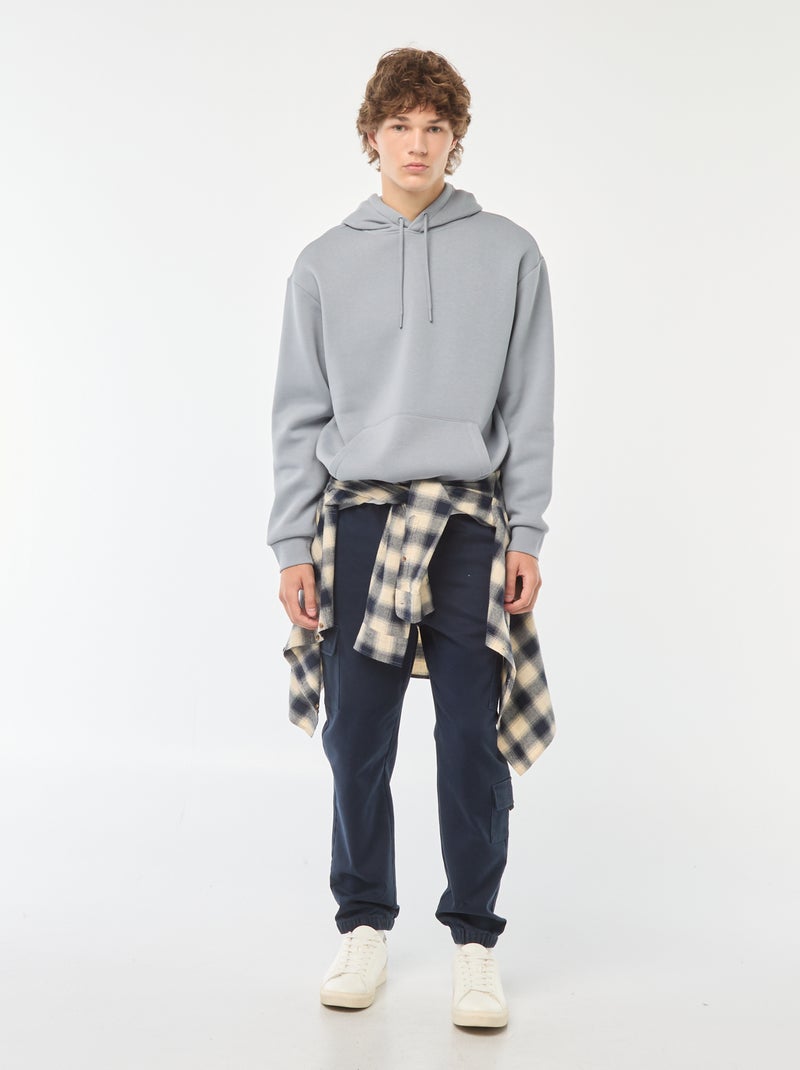 Calças estilo 'jogger' com vários bolsos Azul - Kiabi