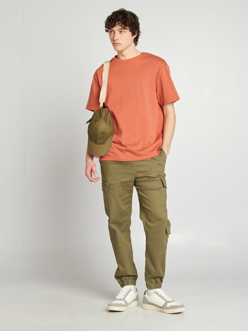 Calças estilo 'jogger' com vários bolsos VERDE - Kiabi