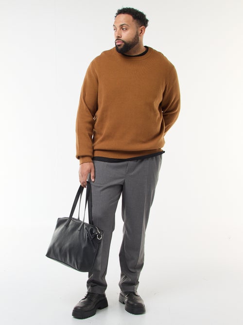 Calças estilo 'jogger' lisas - Kiabi