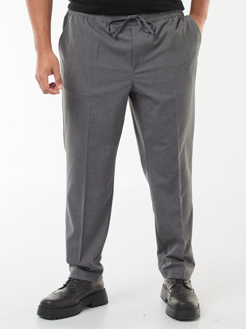 Calças estilo 'jogger' lisas Cinza - Kiabi