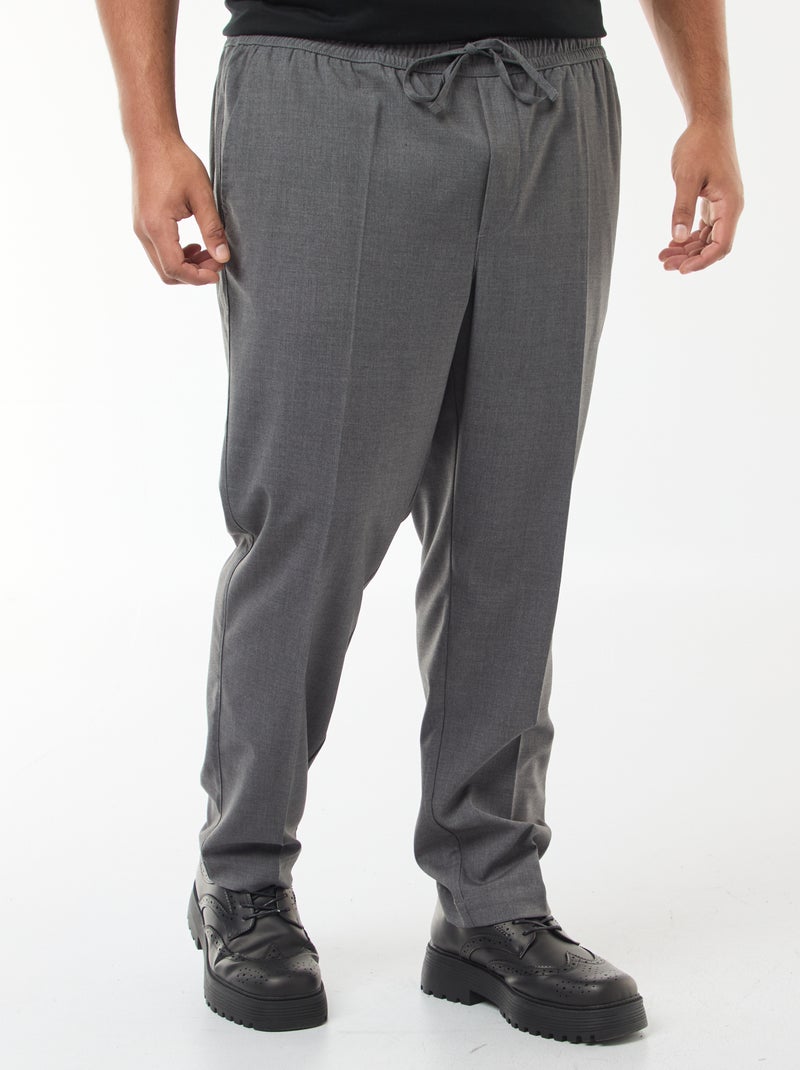 Calças estilo 'jogger' lisas Cinza - Kiabi