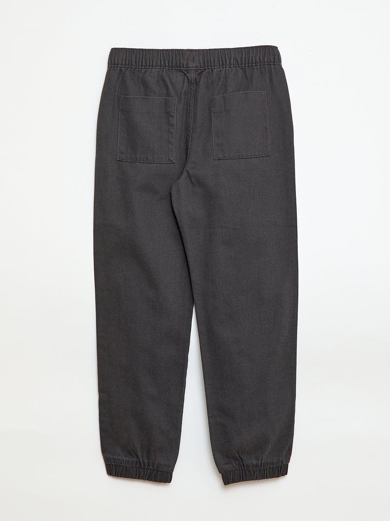 Calças estilo jogger Preto - Kiabi