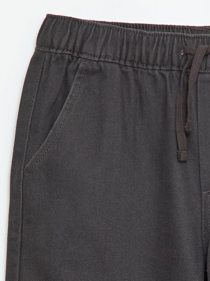 Calças estilo jogger Preto - Kiabi