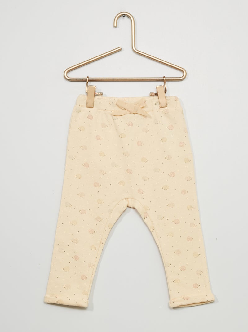 Calças estilo saruel estampadas BRANCO - Kiabi
