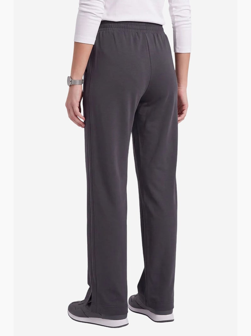 Calças femininas sem fecho tommy Cinza-preto - Kiabi