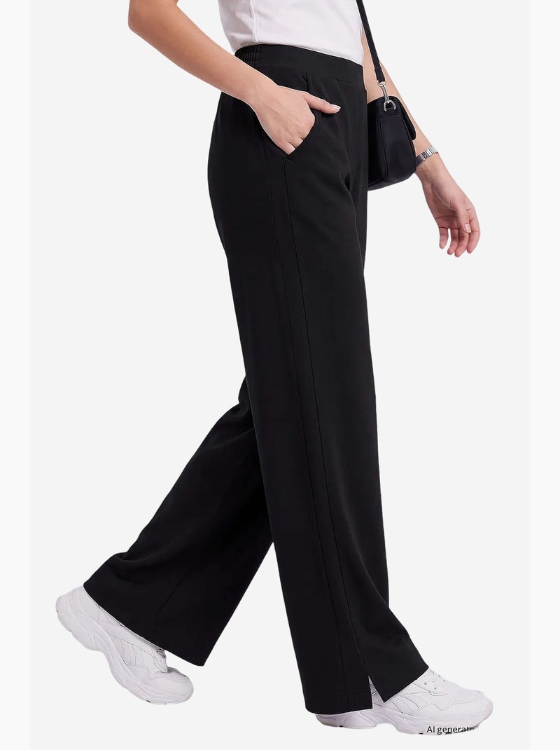 Calças femininas sem fecho tommy Preto - Kiabi