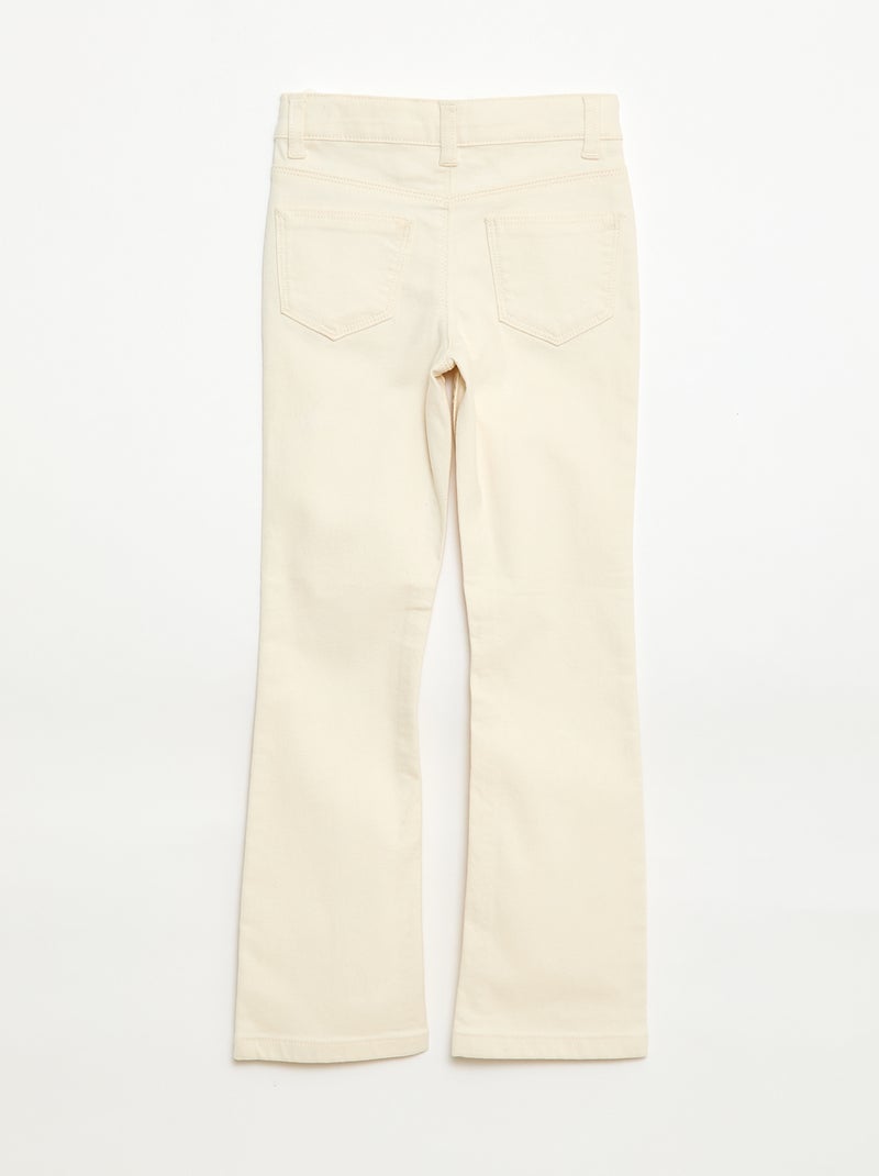 Calças flare - Corte + ajustado Branco - Kiabi