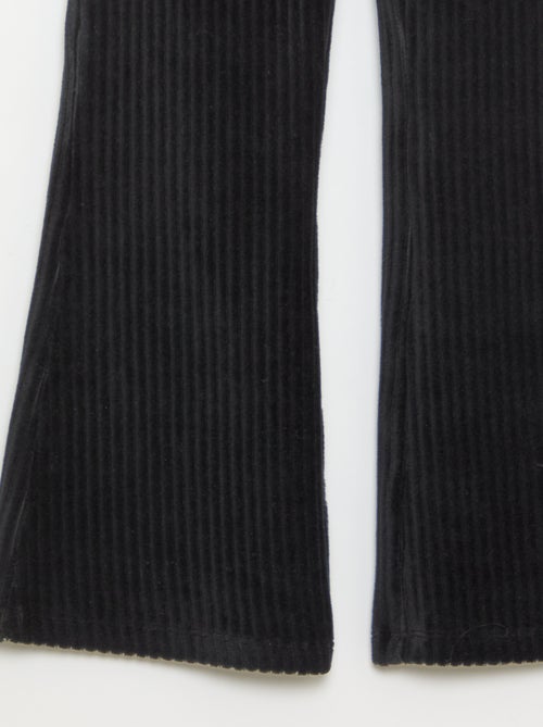 Calças flare em veludo cotelê - Kiabi