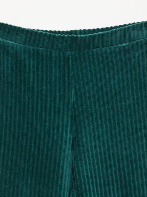 Calças flare em veludo cotelê - Kiabi