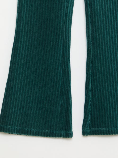 Calças flare em veludo cotelê - Kiabi