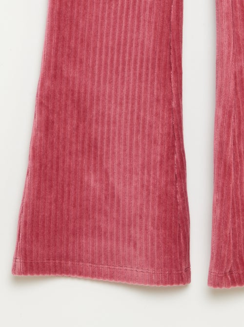 Calças flare em veludo cotelê - Kiabi