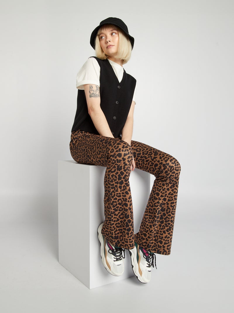 Calças flare/bootcut MARROM - Kiabi