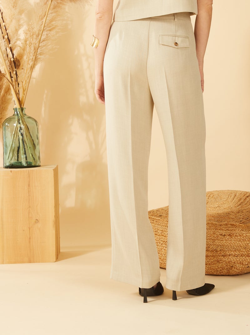 Calças flexíveis BEGE - Kiabi