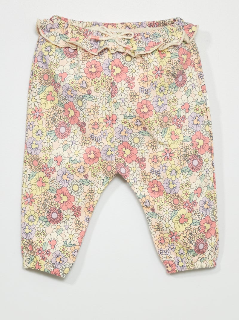 Calças floridas 'Disney' Estampado de Flores - Kiabi