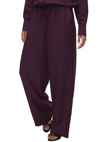 Calças Fluidas Ameixa Vero Moda Melaney para Mulher