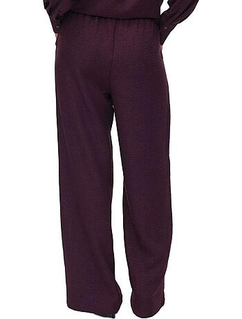 Calças Fluidas Ameixa Vero Moda Melaney para Mulher