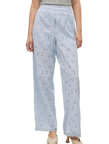 Calças Fluidas Azuis de Mulher Vero Moda Wide