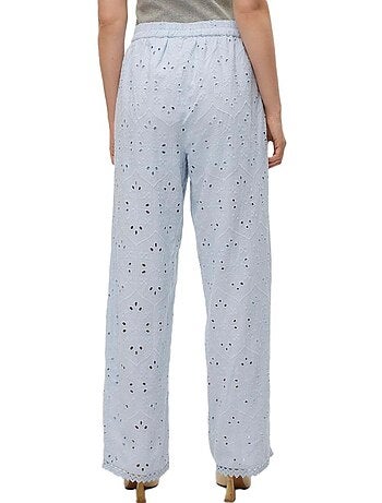 Calças fluidas azuis de mulher vero moda wide