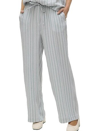 Calças Fluidas Azuis para Mulher Vero Moda Nanna