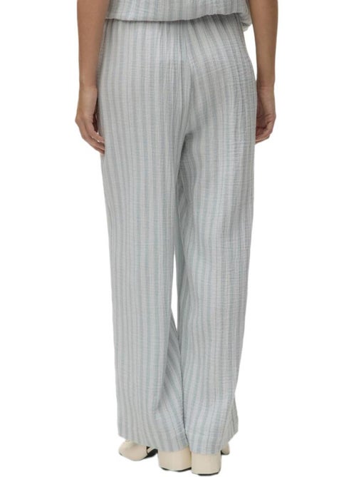Calças Fluidas Azuis para Mulher Vero Moda Nanna - Kiabi Calças Fluidas Azuis para Mulher Vero Moda Nanna - Kiabi