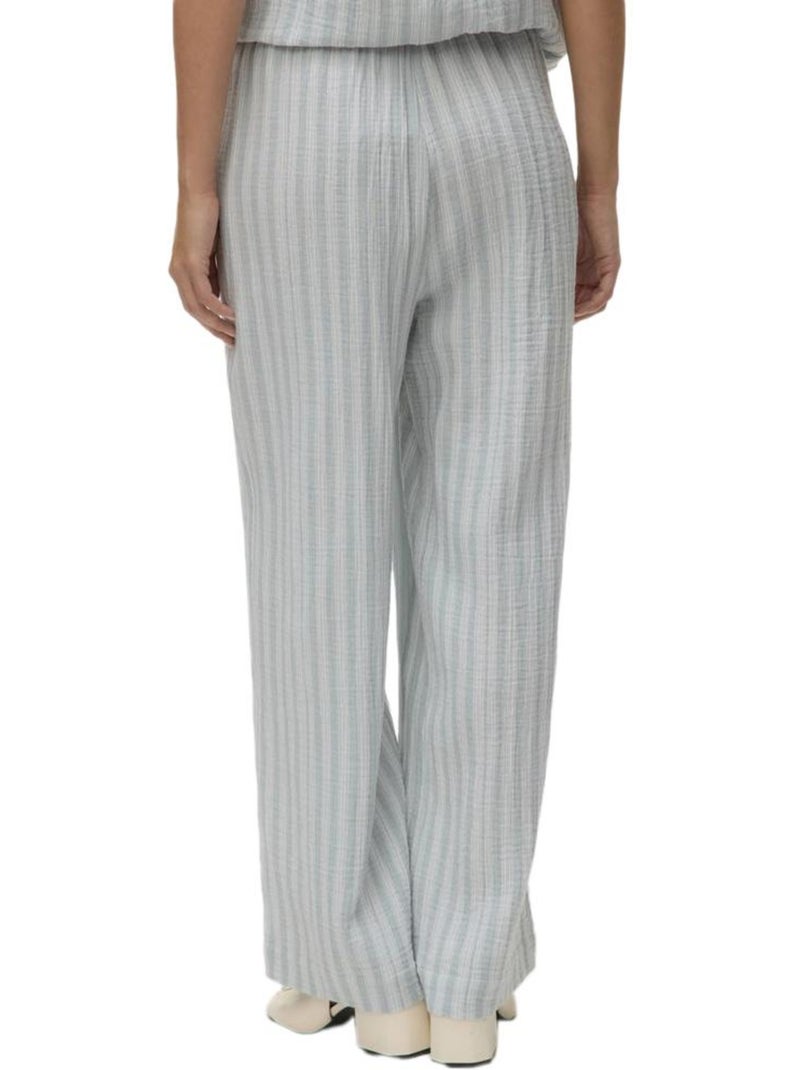 Calças Fluidas Azuis para Mulher Vero Moda Nanna Azul - Kiabi