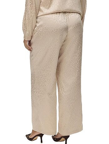Calças Fluidas Bege para Mulher Vero Moda Alida