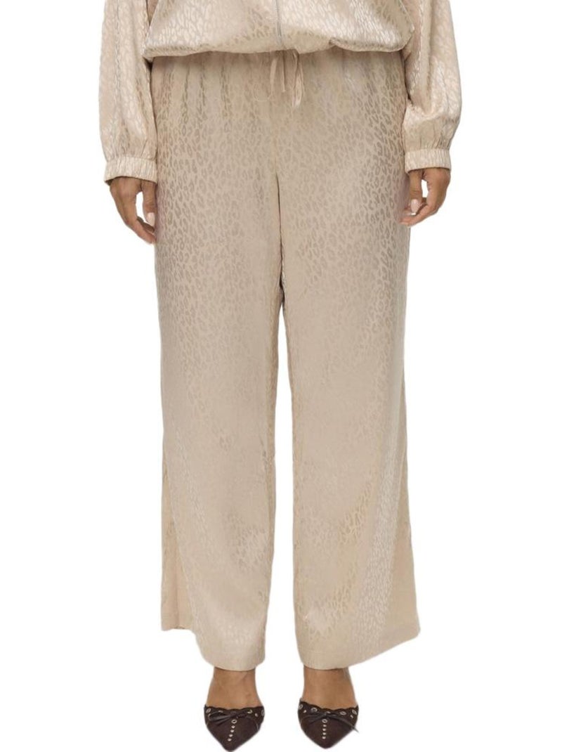 Calças Fluidas Bege para Mulher Vero Moda Alida Bege - Kiabi