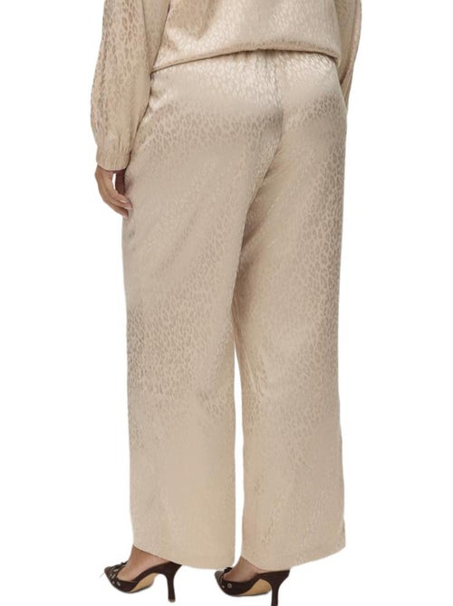 Calças Fluidas Bege para Mulher Vero Moda Alida - Kiabi Calças Fluidas Bege para Mulher Vero Moda Alida - Kiabi