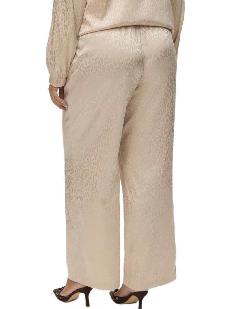 Calças Fluidas Bege para Mulher Vero Moda Alida Bege - Kiabi