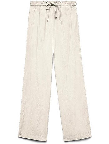 Calças Fluidas Bege para Mulher Vero Moda Awbertha