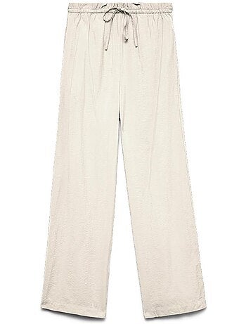 Calças Fluidas Bege para Mulher Vero Moda Awbertha